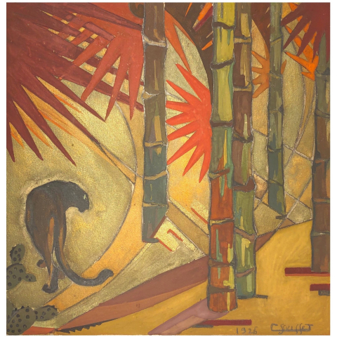 Panthère noire dans les bambous, 1926.